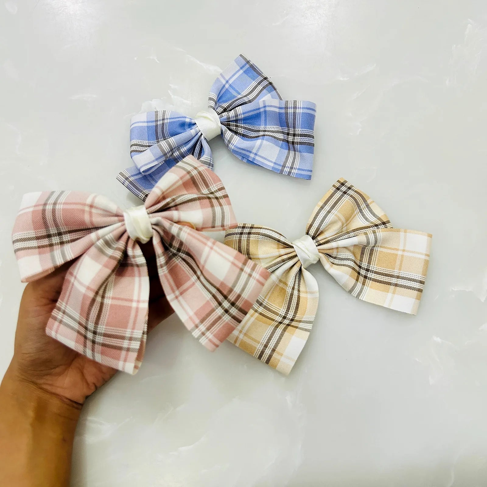 Pinterest striped bow(1pc)