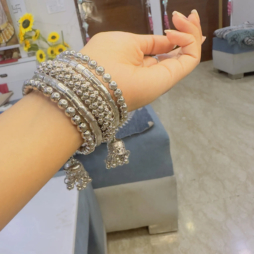 Silver Jhumka Bangles ✨