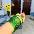 Green Glass Bangles