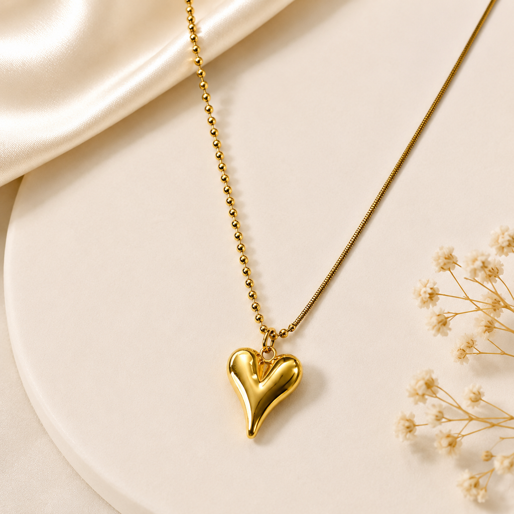 Puffy Heart Necklace ❤️