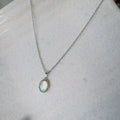 Elegant Oval Green Crystal Pendant Necklace ✨