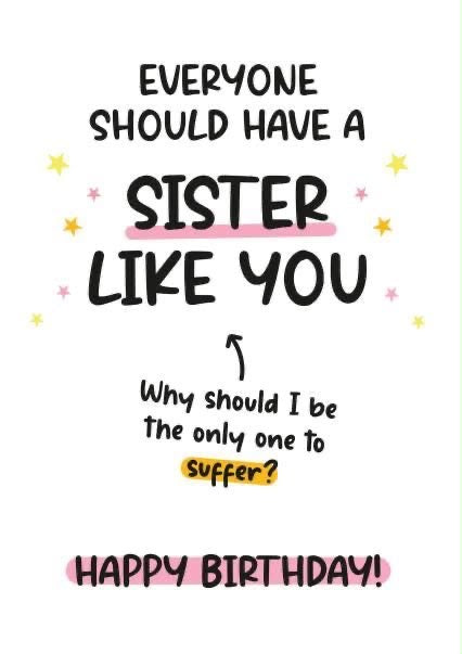 For sister