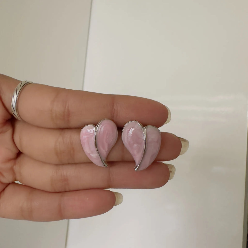 Pink hearty studs