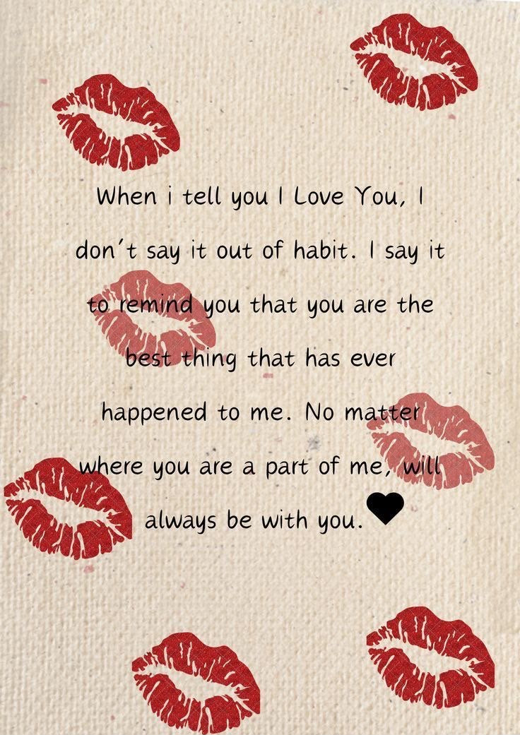 For love
