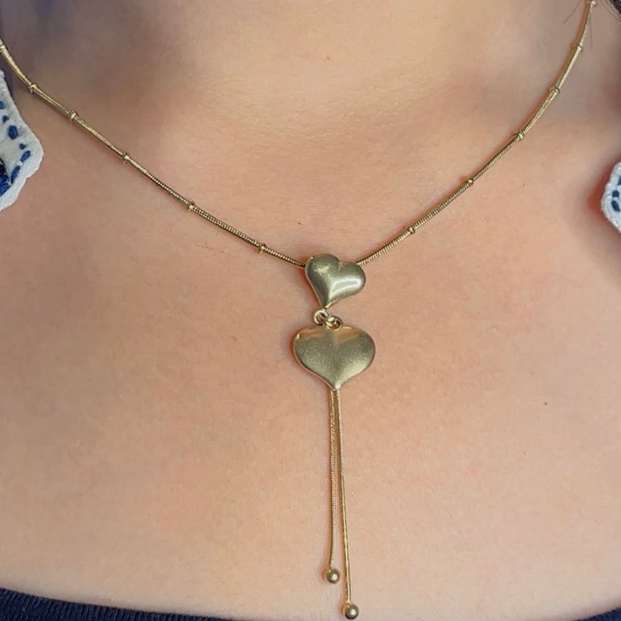 Twin Heart Necklace🤎