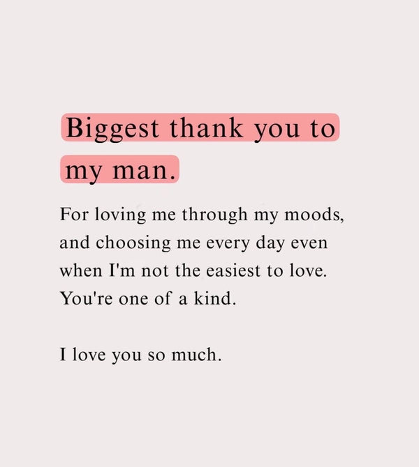 For boyfriend/ husband
