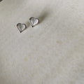 Heart pearl studs