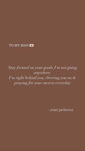 For boyfriend/ husband