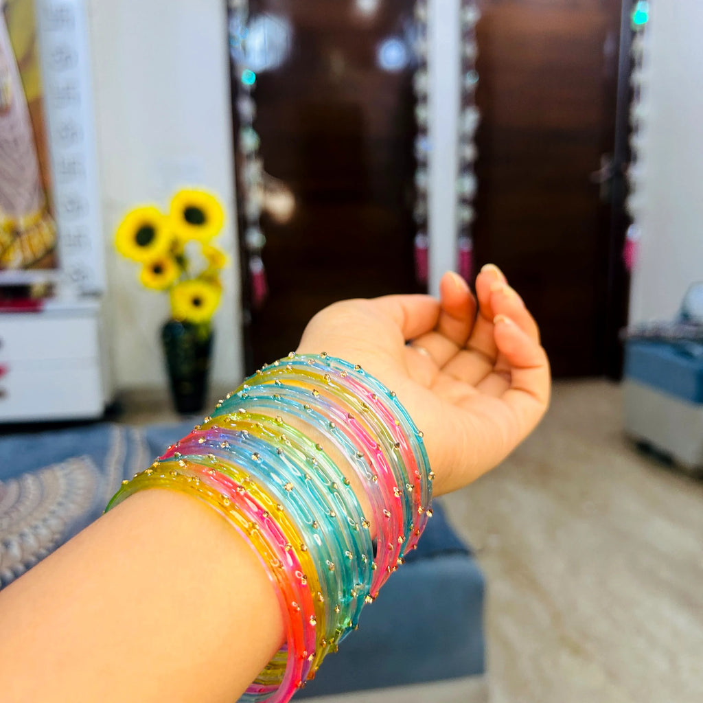 Multicolour Glass Bangles