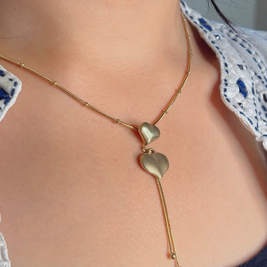 Twin Heart Necklace🤎