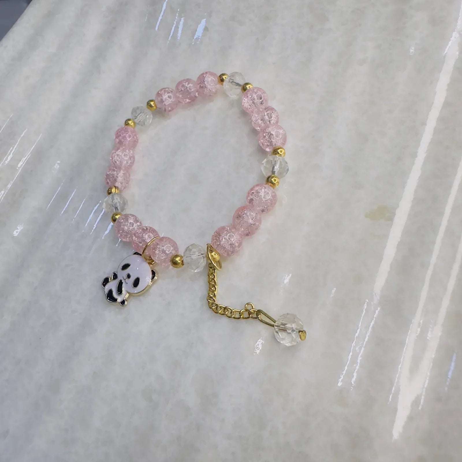 Pink Panda Charm Bracelet