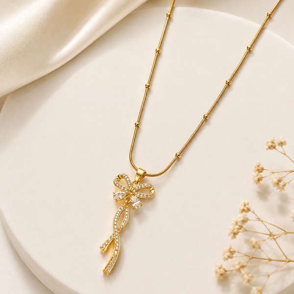 Aurora Bow Necklace 🎀