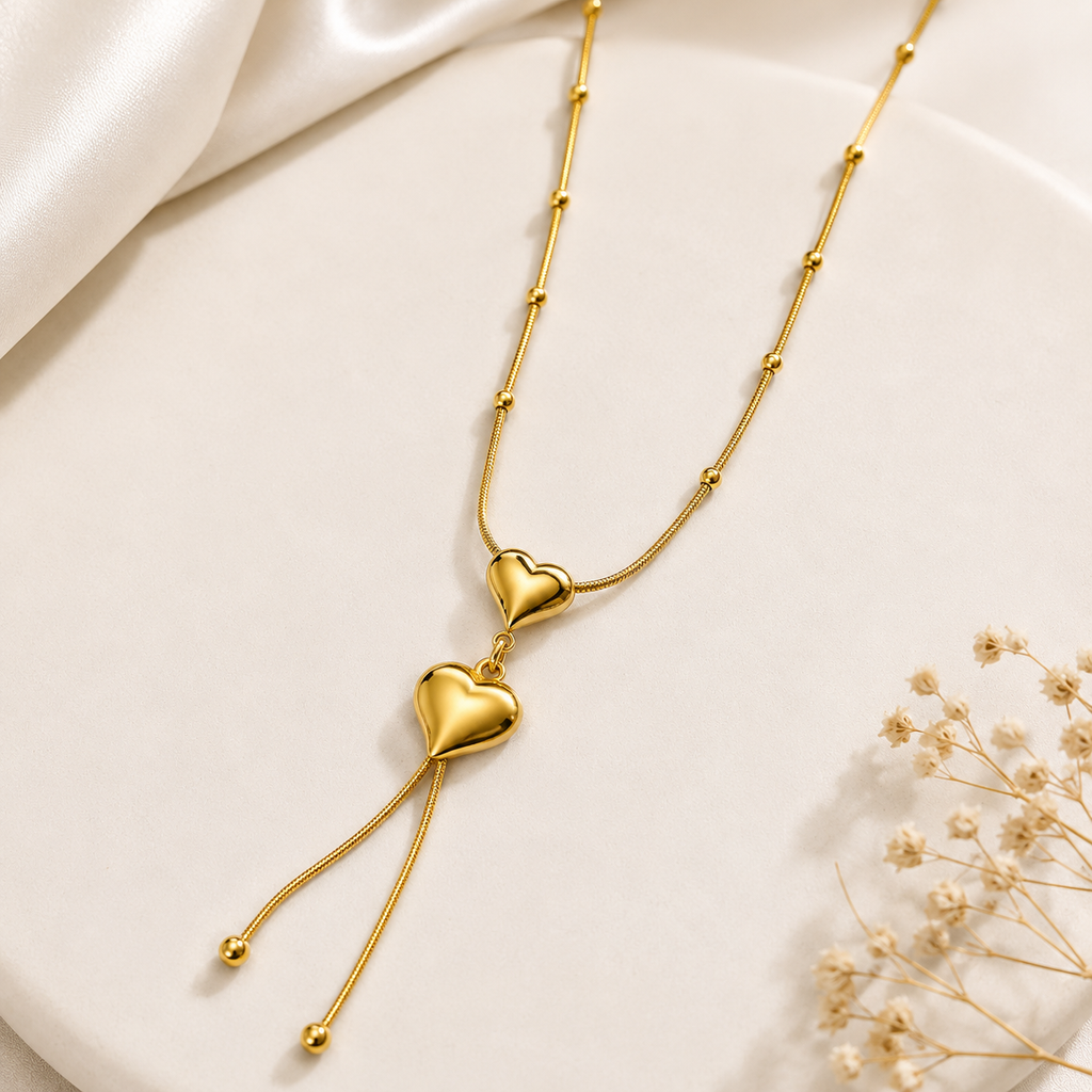 Twin Heart Necklace🤎