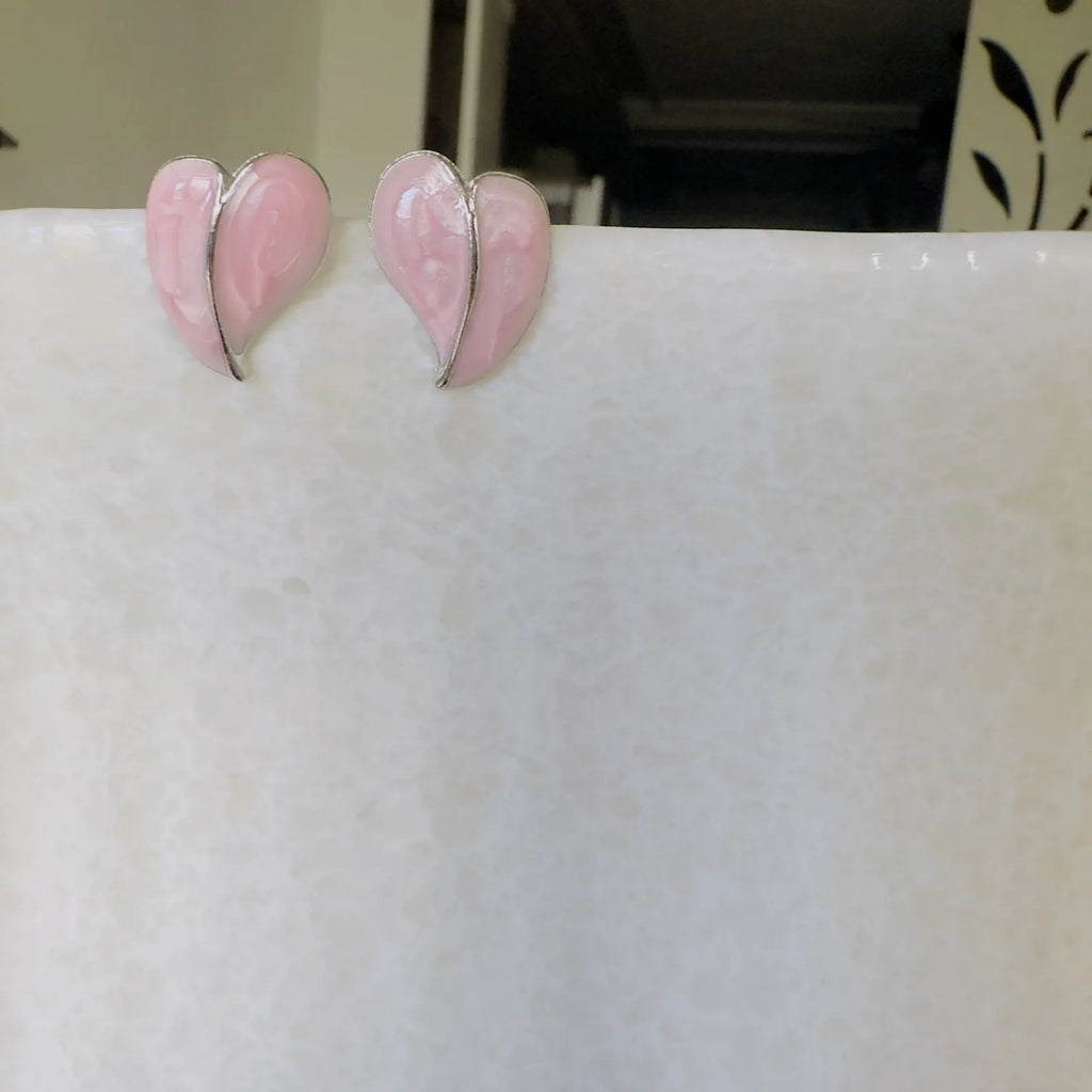 Pink hearty studs