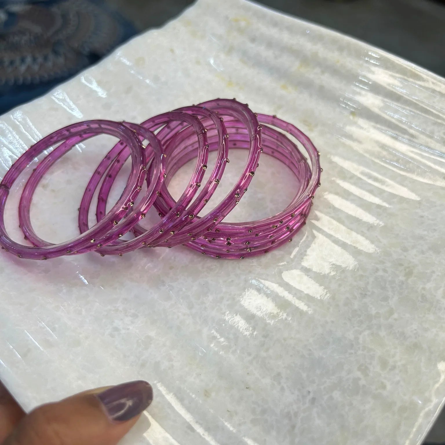 Antique glass bangles