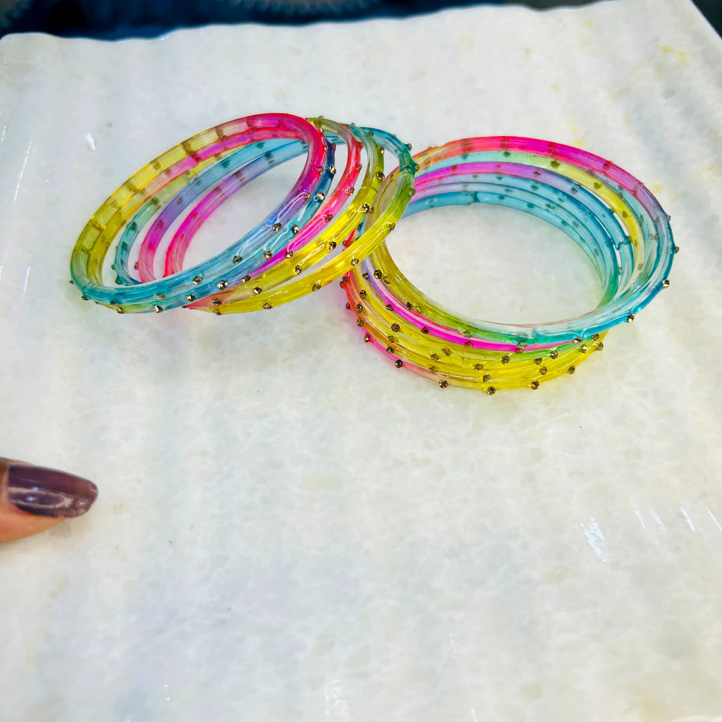 Multicolour Glass Bangles