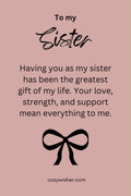 For sister
