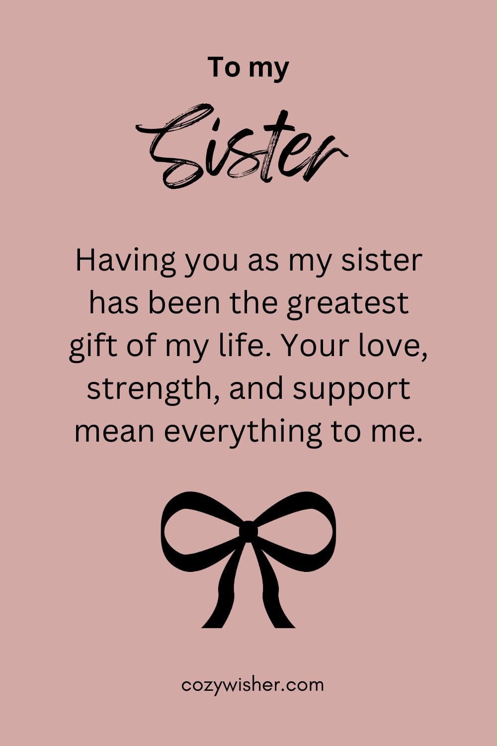 For sister