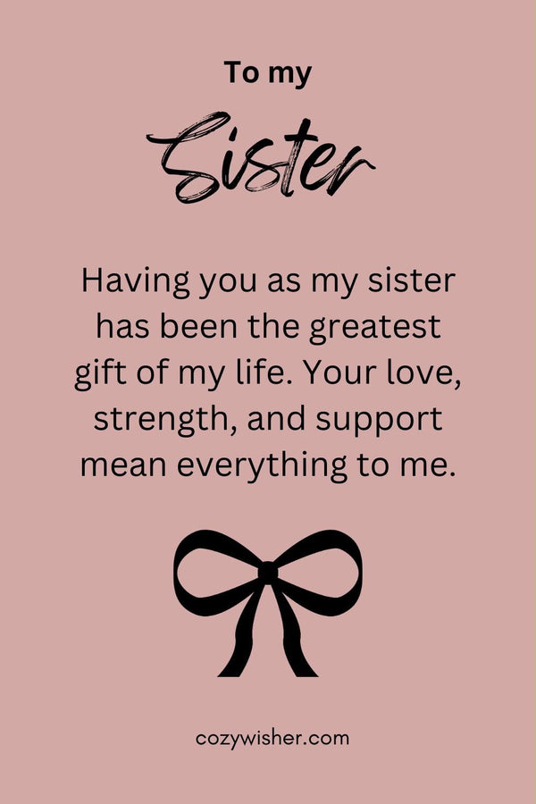 For sister