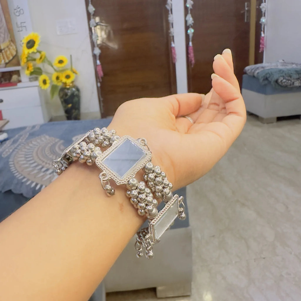 Mirror oxidised Bracelet