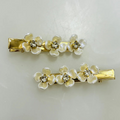 White Floral hairclip